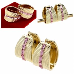 3031c Kolczyki złote pozłacane wiszące 14K Xuping cyrkonie 