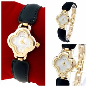 4261 Ekskluzywny damski złoty zegarek Kurren klasyk koniczyna marokańska