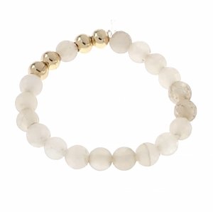 1921L Pierścionek na gumce kryształki stal chirurgiczna kamień naturalny 