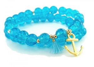 3321 Komplet bransoletek kryształki lato plaża wakacje