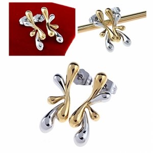 1930d Kolczyki złoto srebrne stal chirurgiczna 316L nierdzewna wiszące celebrytki