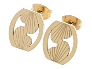 510b Kolczyki złote stal chirurgiczna wtyczki celebrytki 