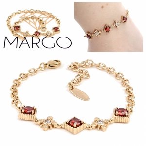 3147 Bransoletka złota cyrkonie pozłacana 18k 20cm 7mm Xuping możliwość skrócenia