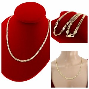 1678 Złoty łańcuszek celebrytka 60cm naszyjnik pozłacany 14K 