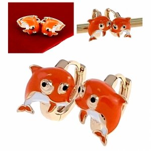 эксклюзивные серьги с позолотой swarovski