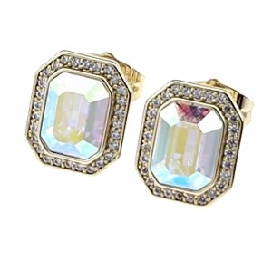 позолоченные серьги с эксклюзивным фианитом