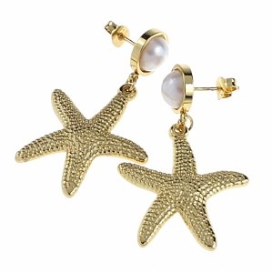 Золотые серьги из нержавеющей стали