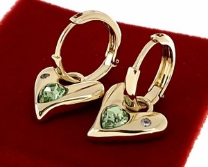 позолоченные серьги с эксклюзивным фианитом