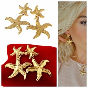 Золотые серьги из нержавеющей стали