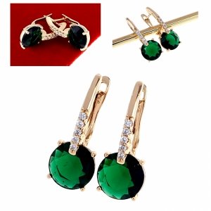 эксклюзивные серьги с позолотой swarovski