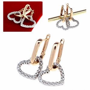 эксклюзивные серьги с позолотой swarovski