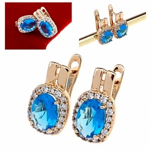 эксклюзивные серьги с позолотой swarovski