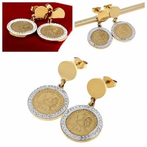 Золотые серьги из нержавеющей стали