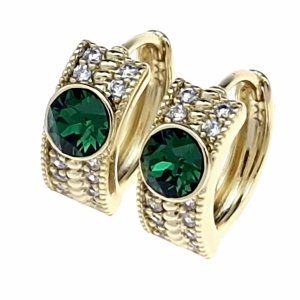 позолоченные серьги с эксклюзивным фианитом