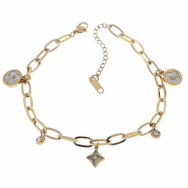 BRACELET GOLD CELEBRITY NEREZOVÁ OCEL