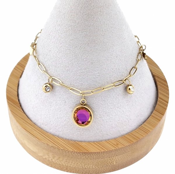 BRACELET GOLD CELEBRITY NEREZOVÁ OCEL