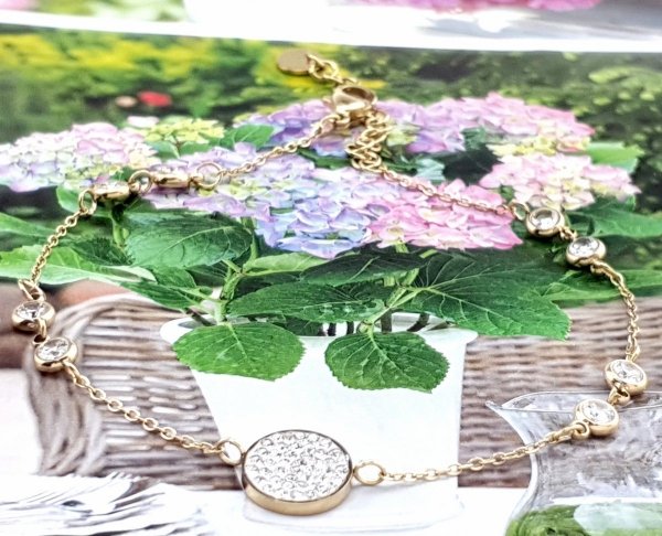 BRACELET GOLD CELEBRITY NEREZOVÁ OCEL