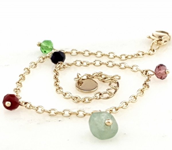 BRACELET GOLD CELEBRITY NEREZOVÁ OCEL