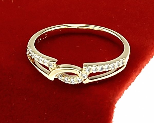 Goldring 18,60 mm. vergoldete Verlobung Xuping