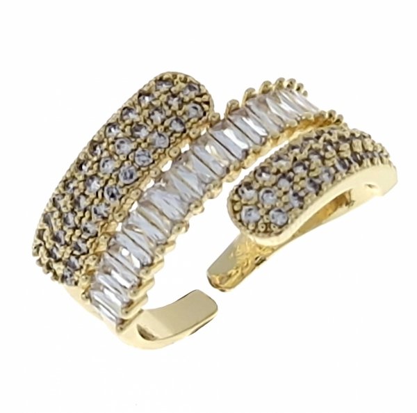 Goldring 17,00 mm. vergoldete Verlobung Xuping