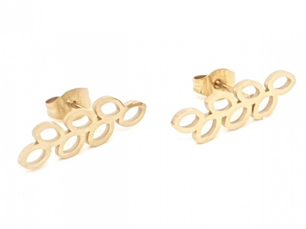 goldene Ohrringe aus Edelstahl