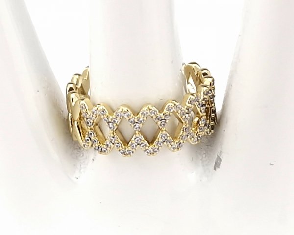 Goldring 17,00 mm. vergoldete Verlobung Xuping