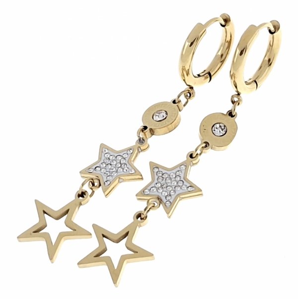 goldene Ohrringe aus Edelstahl