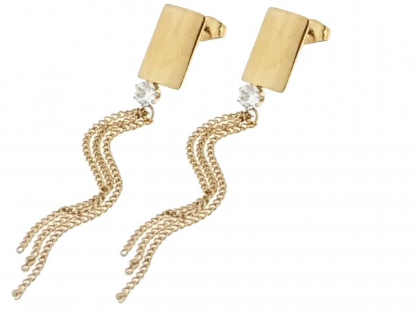 goldene Ohrringe aus Edelstahl