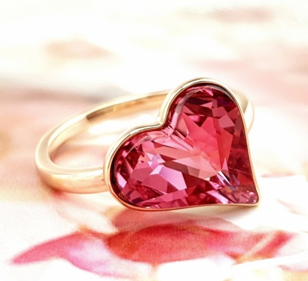 Goldring 18,00 mm. vergoldete Verlobung Xuping