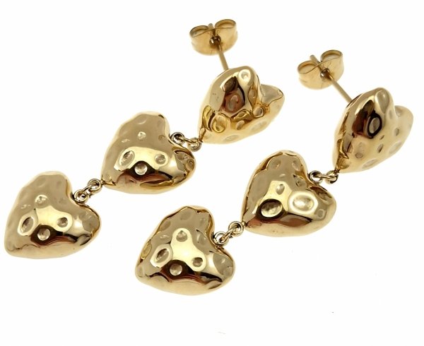 goldene Ohrringe aus Edelstahl
