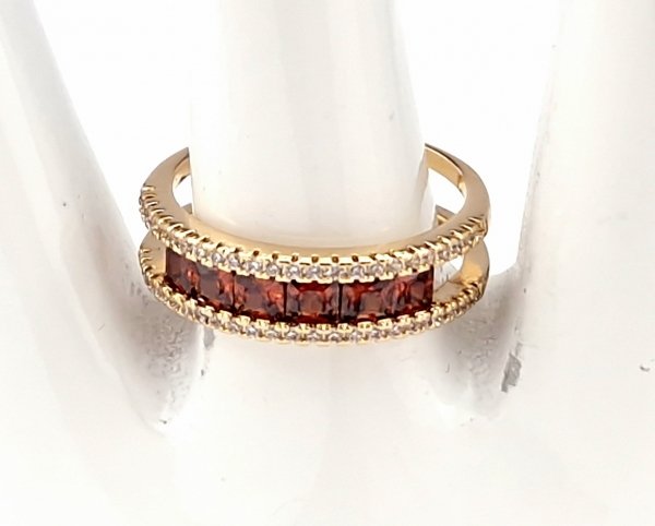 Goldring 18,60 mm. vergoldete Verlobung Xuping
