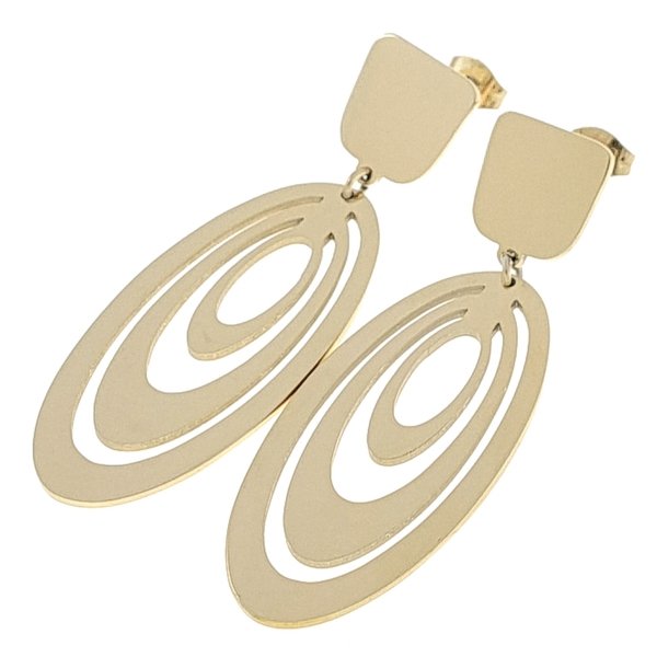 goldene Ohrringe aus Edelstahl
