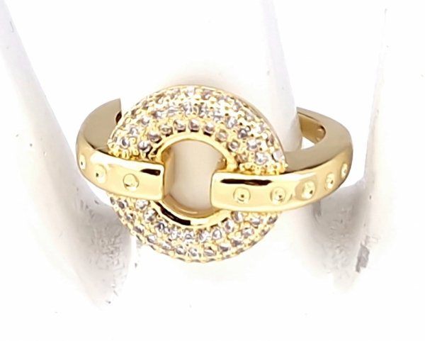 Goldring 17,00 mm. vergoldete Verlobung Xuping