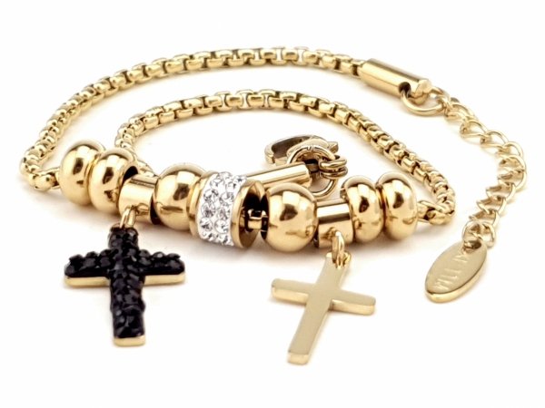 ARMBAND GOLD CELEBRITY EDELSTAHL