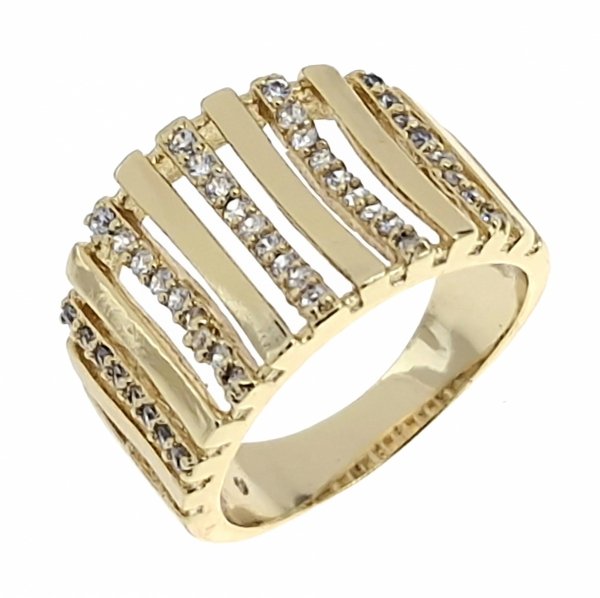 Goldring 18,60 mm. vergoldete Verlobung Xuping