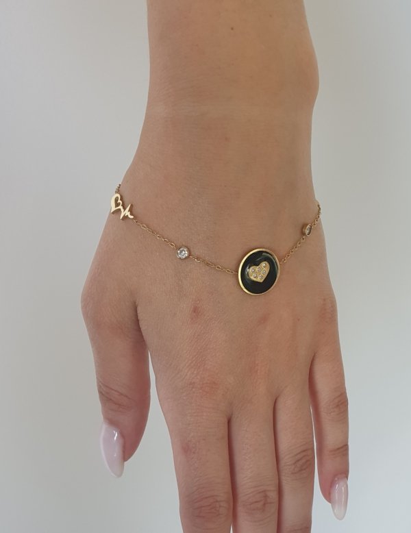 ARMBAND GOLD CELEBRITY EDELSTAHL