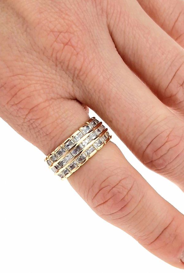 Goldring 18,60 mm. vergoldete Verlobung Xuping