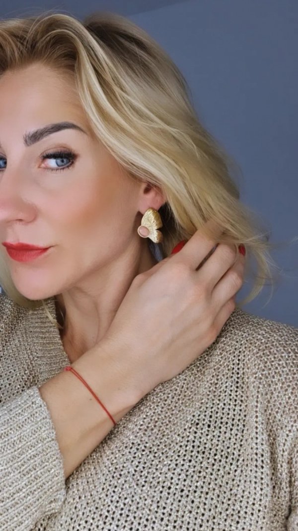 goldene Ohrringe aus Edelstahl