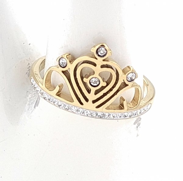 Ring 17,30 mm, goldener Edelstahl