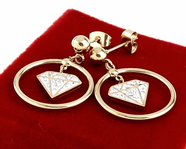 goldene Ohrringe aus Edelstahl