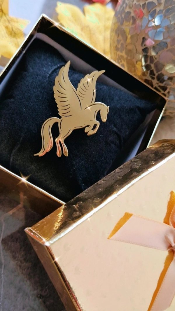 elegante Goldbrosche