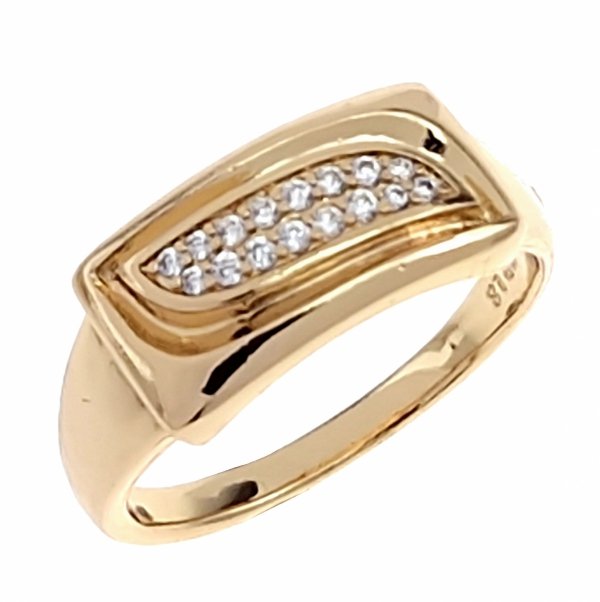 Goldring 18,60 mm. vergoldete Verlobung Xuping