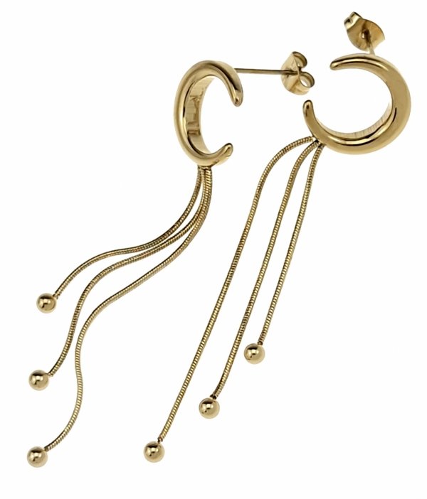 goldene Ohrringe aus Edelstahl
