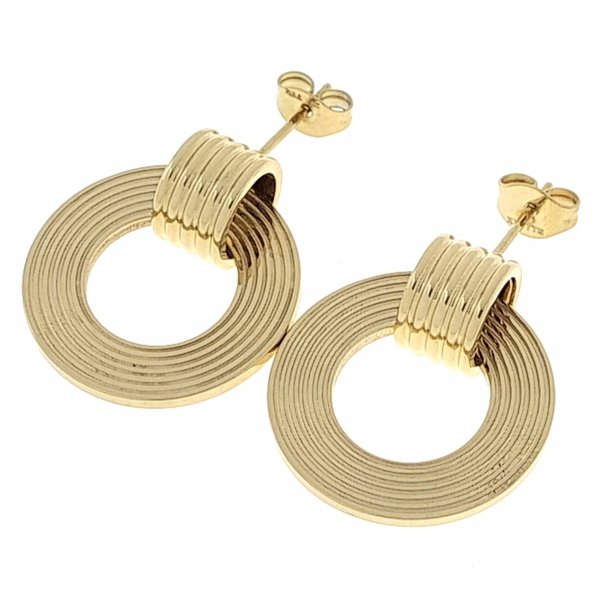 goldene Ohrringe aus Edelstahl