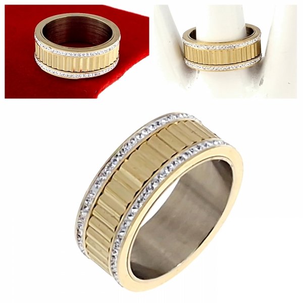 Ring 19,00 mm, goldener Edelstahl