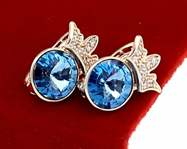 exklusive swarovski vergoldete ohrringe