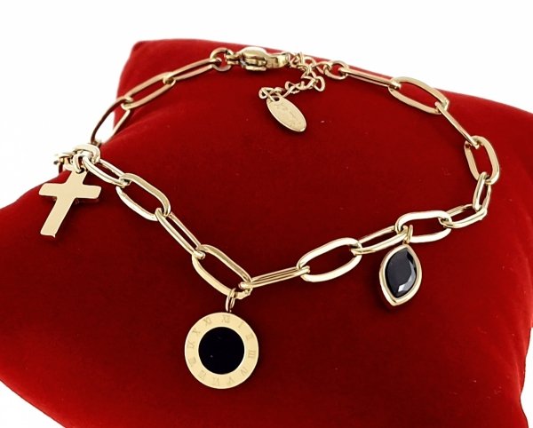 ARMBAND GOLD CELEBRITY EDELSTAHL