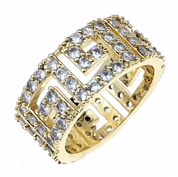 Goldring 18,60 mm. vergoldete Verlobung Xuping