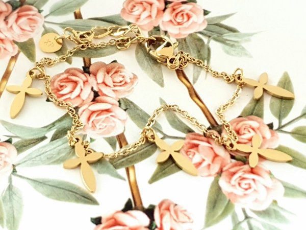 ARMBAND GOLD CELEBRITY EDELSTAHL