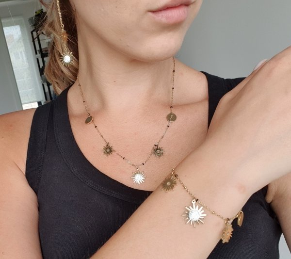 ARMBAND GOLD CELEBRITY EDELSTAHL